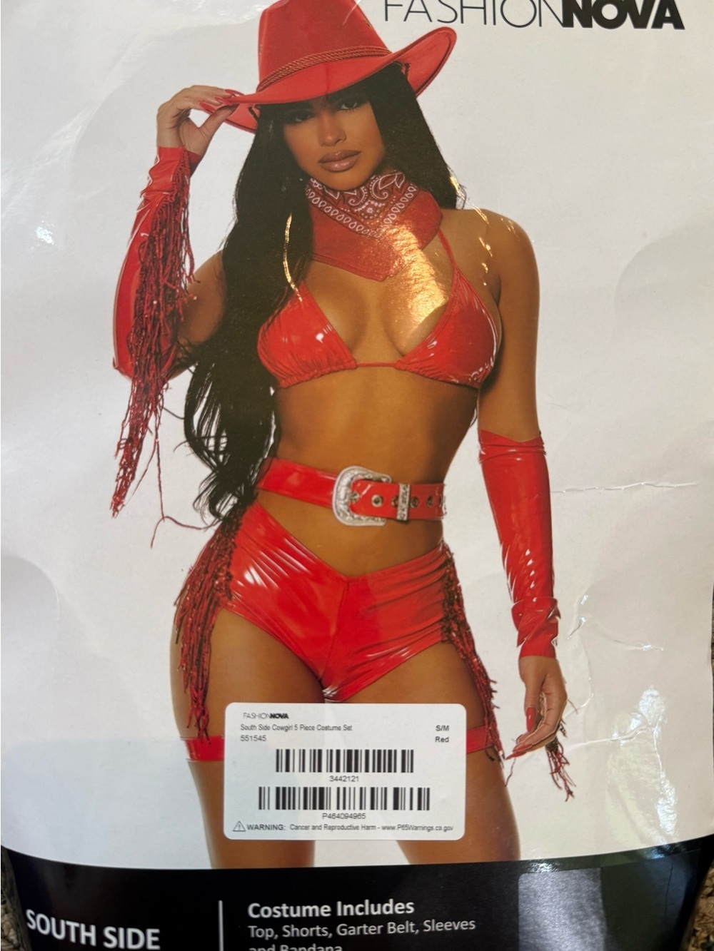 Womenโs Fashion Nova South Side Red Cowgirl Costume Set NIP size S/M